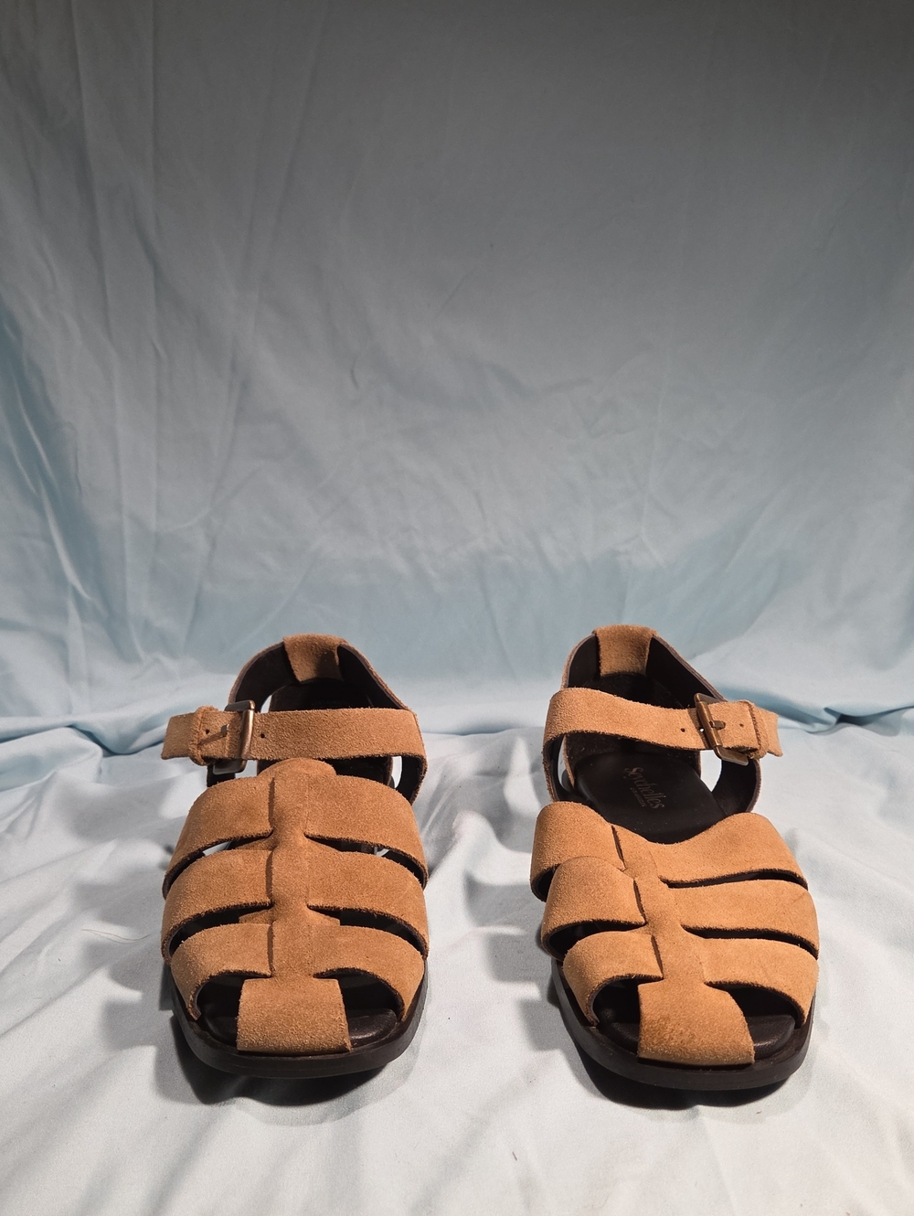 Seychelles Men's Tan Suede Strappy Fisherman Sandals